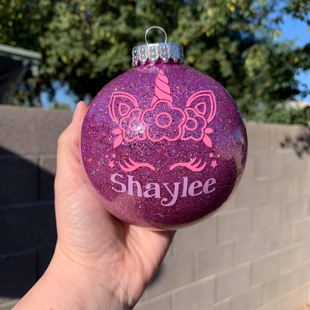 Personalized Unicorn Ornament